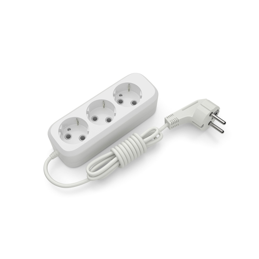 Подовжувач блоковий ELECTRUM 3 розетки 2м із заземленням (C-ES-1791)